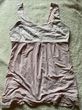 lululemon athletica light pink striped sleep camisole